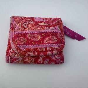 Vera Bradley Sherbet Paisley Pattern Small Wallet ID Card Holder Coin Purse